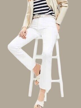 LOFT Women's Original Boot Cut Jeans White Stretch Denim Size 4